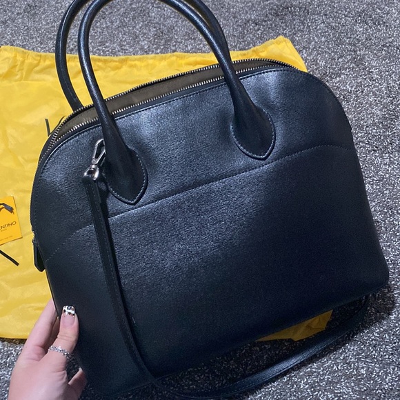 Valentino black shoulder satchel bag with crossbody strap - Picture 8 of 10